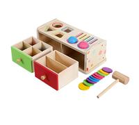 BESPORTBLE Montessori in Legno con e Colori da Abbinare Educativo per Anni Puzzle Ordinamento per Sviluppo Cognitivo e Coordinazione Occhio Mano