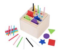 BESPORTBLE Montessori Wooden Color Sorting Toy With Interactive Coin Slot Geometric Shapes Puzzle For Early Learning Educational Blocks For Preschool And Home Use
