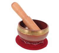 BESPORTBLE Nepal Singing Bowl Portatile con Martelletto e Cuscino Morbido Ciotola Tibetana per Meditazione Yoga e Rilassamento Mentale Strumento di Suono Buddhista per Pratiche Mindfulness