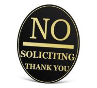 BESPORTBLE No Soliciting Acrilico Resistente e Facile da Installare per Uffici e Negozi Pubblicità per Porta e Casa