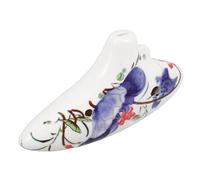 BESPORTBLE Ocarina Ceramica con Design Blu e Bianco Strumento Musicale per Principianti Do Facile da Portatile e Compatto per Pratica