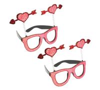 BESPORTBLE Occhiali a Forma di Cuore per San 2 Pezzi Occhiali da Festa Leggeri in Plastica Accessori per Foto e Party a Tema Romantico Bomboniere per Compleanno e Matrimonio