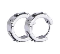 BESPORTBLE Orecchini da Uomo Vintage in Acciaio al Titanio Argento, 2 Pezzi, Accessori per le Orecchie Design Semplice e Resistente, Gioielli Eleganti per Occasioni Informali e Quotidiane
