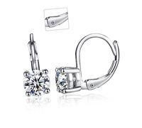 BESPORTBLE Orecchini Donna Quattro Punte in Cristallo Trasparente Con Zirconi Cubici Rotondi Eleganti Punti Luce Per Cerimonie Regalo Per Matrimonio e Fidanzamento