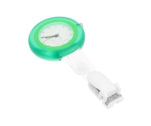 BESPORTBLE Orologio da Infermiera al Quarzo Clip, Vetro e Quadrante Chiaro | Design Semplice e Chic, per Ospedale e Addestramento Sul Campo, Colibrì e Foglia D’olivo