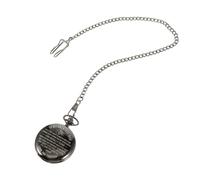 BESPORTBLE Orologio da Tasca al Quarzo Stile Retrò in Metallo, per Padre | Colore Caffè, Incisione Tridimensionale Lettere Semplici, Lettura Chiara, Idea Regalo per Papà e Nonno
