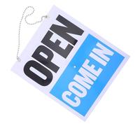 BESPORTBLE Orologio segnaletico per orari con targa porta in PVC bifacciale per negozio e centro commerciale, pendente decorativo da appendere