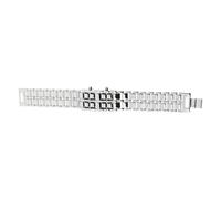 BESPORTBLE Orologio Uomo LED Digitale Bracciale, Lega Argento Rettangolare | Stile Retrò Chic, Aspetto Elegante e Alta Precisione, Orologio Uomo Strano per Uso Quotidiano