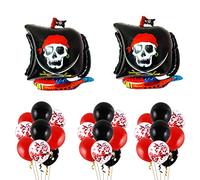 BESPORTBLE Palloncini Decorazione Creativa e Riutilizzabile in Alluminio a Forma di Nave Pirata Bouquet da 4 Pezzi per Festa di Compleanno per Tavolo