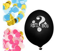 BESPORTBLE Palloncini Sesso Ragazzo Ragazza 36 Pollici in Lattice con Coriandoli Rosa e Blu per Feste Shower e Compleanni Decorazioni Party Jumbo