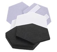 BESPORTBLE Pannello Fonoassorbente Esagonale Autoadesivo Set Da 12 Pezzi (nero Bianco Grigio) Materiale Fonoassorbente Per Isolamento Acustico Scuola Palestra e Ktv