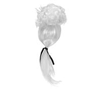 BESPORTBLE Parrucca Bianca da Giudice per Cosplay Eventi e Feste Stile Gentiluomo Vestibilità Comoda e Materiale Morbido per Spettacoli Sul Palco e Costumi da Avvocato