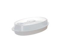 BESPORTBLE Pentola a vapore per pesce a microonde con coperchio, per uso alimentare, per cottura al microonde, professionale per verdure adatto per una rapida ritenzione di calore e