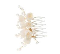 BESPORTBLE Pettine Per Con Fiori In Resina Decorazioni Per Matrimoni Con Perle Accessorio Per Copricapo Da Sposa Elegante Vintage Stile Pettine Per Semplice