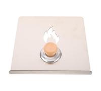 BESPORTBLE Piastra Deflettrice in Acciaio Inox 20x20 Cm per Stufa a Legna, Paraspruzzi in Metallo per Fornelli da Campeggio e Cucina, Protezione Resistente per Bruciatore e Fiamma in Esterni