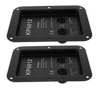 BESPORTBLE Piastra Terminale in Ferro per Scatola di Giunzione Altoparlanti 2 Pezzi, Connettore a Morsetto per Cavi Subwoofer, Compatibile Stage Box 612, per Installazione Audio
