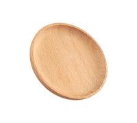 BESPORTBLE Piatto in Legno di Faggio Versatile per Dessert e Frutta Vassoio Tondo Naturale per Cucina e Tavola per Snack e Uso Quotidiano