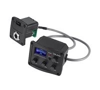 BESPORTBLE Pickup Piezoelettrico per Ukulele Equalizzatore a 3 Bande e Accordatore Digitale Lcd, Materiale Plastico Nero, Batteria Durata Oltre 200h per Accessori Musicali