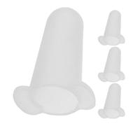 BESPORTBLE Piping tip covers in silicone bianco per cake nozzle, set 4 pezzi, resistenti al calore, per baking e per impedire che la crema si secchi