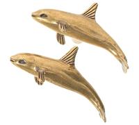 BESPORTBLE Pomelli per Cassettiere in Ottone Anticato a Forma di Delfino Set da 2 Maniglie per Mobili da Cucina e Armadi Ferramenta Decorativa Vintage per Interni