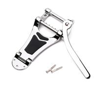 BESPORTBLE Ponte Tremolo in Chrome per Chitarra Jazz Semi Hollow Archtop con Roller Retainer Accessorio Vintage per Manuale Realistico
