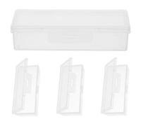 BESPORTBLE Porta Cotton Fioc da Viaggio Trasparente 4 Pezzi Contenitore Portatile con Dispenser per Cotton Fioc Custodia Multifunzionale per Bagno e Viaggi Conservazione Igienica e Batuffoli