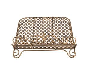 BESPORTBLE Porta Libri di Cucina in Ferro Colore Oro, Supporto da Tavolo Antigraffio e Facile Manutenzione per Ricette, per Cucinare e Arredare Stile Vintage