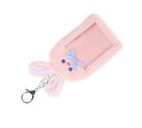 BESPORTBLE Portachiavi Card in Plush Organizer per Carte d Identità e Chiavi Badge Studenti e Appassionati Decorazione Portatile per Borse e con Coniglio Rosa