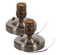 BESPORTBLE Portalampada Vintage da Parete in Alluminio Set 2 Pezzi Attacco E27/E26 per Lampade a Sospensione Base Robusta per Interni per Camera da Letto Corridoio e Sala da Pranzo