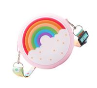 BESPORTBLE portamonete arcobaleno per mini borsa a tracolla ragazze Spalla borse da bambina borsa cambio a tracolla bambina Cross Body Bag borsa portamonete Gel di silice rosa