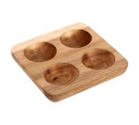 BESPORTBLE Portauova in Legno Compatto 4 Posti Resistente Agli Urti Organizer per Frigorifero Cucina Elegante e Pratico