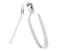 BESPORTBLE Posate per Lumache in Acciaio Resistente Pinza e Forchetta Resistenti alla Ruggine Utensili da Cucina per Servire Escargot con Design Speciale Antiscivolo Leggeri e Facili da