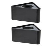 BESPORTBLE Protezione Per Microfono Abs Resistente Agli Urti 2 Pezzi, Supporto Triangolare Portatile Logo Per Interviste Professionali e Segni Microfonici Per Reporter