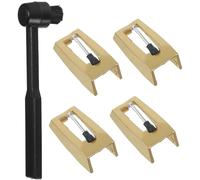 BESPORTBLE Puntine di Ricambio per Giradischi in Alluminio per Dischi Vinile Aghi Leggeri e Resistenti per Testina Adatti Piatti Girevoli Vintage e Moderni