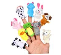 BESPORTBLE Pupazzi da Dito Animali in Peluche per Set 10 Marionette Morbide per Giocare e Raccontare a Casa Scuola