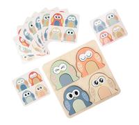 BESPORTBLE Puzzle Educativo per Blocchi Colorati Animali Intercambiabili Cognitivo per Sviluppo Abilità Motorie e Coordinazione Occhio Mano
