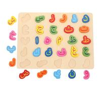 BESPORTBLE Puzzle in Legno per Lettere e Numeri Arabi Colorati Educativo Montessori per Sviluppo Cognitivo e Gioco Genitore-figlio Media Facili da Maneggiare Regalo Pratico per Bimbi in Età