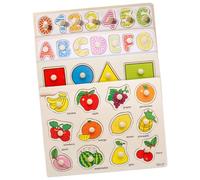 BESPORTBLE Puzzle in Legno Pioli Per Ragazzo 3 Ai 5 Anni Set Educativo 4 Giocattoli Sensoriali Per L'apprendimento Puzzle Animali Colorati Per Asilo