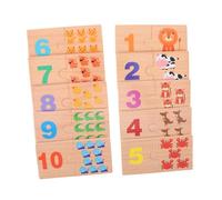 BESPORTBLE Puzzle Montessori Numerico per Anni Educativo Cognitivo per Riconoscimento Strumento Interattivo per Apprendimento Matematica e Sviluppo Tattile