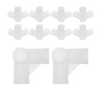 BESPORTBLE Raccordo a T per Armadio 10 Pezzi, Connettore a 3 Vie in Plastica ad Alta Resistenza, Giunto per Asta Guardaroba Compatibile Scarpiera e Asciugatrice, Connettore Rapido per Mobili