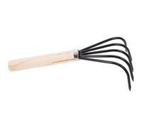 BESPORTBLE Rastrello da Spiaggia in Acciaio Inossidabile e Legno per Giardinaggio e Orto, Piccolo Rastrello Artiglio per Fiori e Sabbia Presa Migliorata e Uso Prolungato