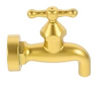 BESPORTBLE Rubinetto da Giardino Creativo in Plastica Riutilizzabile Oro Componente Fai da Te e Decorazione d'Acqua per Cortile Esterno Unico e Originale
