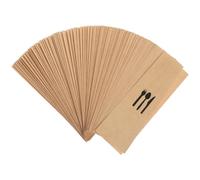 BESPORTBLE Sacchetti Portaposate in Carta Kraft 100 Pezzi Copriposate Usa e Getta per Feste e Banchetti Buste Monouso per Forchette e Coltelli per Ristoranti e Matrimoni