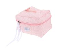 BESPORTBLE Sacchetto Di Lavaggio Borse Da Toilette Per Donna Bagno Messaggero Borsa Da Viaggio Per Donna Borsa Da Viaggio Per Il Trucco Guidato Trapuntato Compartimenti Rosa Nylon