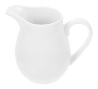 BESPORTBLE Salsiera in Ceramica Bianca con Piattino Brocca per Salsa e Tazza per Latte Contenitore per Condimenti Piccolo ed Elegante per Ristoranti Bar e Catering