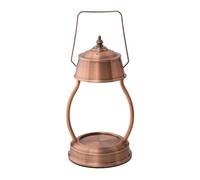 BESPORTBLE Scaldacera Dimmerabile retrò in Metallo Color Bronzo Lampada da Comodino per Aromaterapia Senza Fiamma Scaldacandele per Cera Sciolta Lampada da Notte Decorativa per Camera da