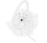BESPORTBLE Scatola Cuscino Cuore di e in Pizzo a Anelli Forma per Bianco, Mini Portafedi Morbido e Portatile Eleganti per Cerimonie di Matrimonio