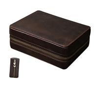 BESPORTBLE scatola dell'orologio Uomini Trasporto borsa per orologi Astuccio orologi da uomo scatola per orologi guarda il viaggio di archiviazione Guarda il caso pelle Caffè