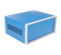 BESPORTBLE Scatola per Progetti Elettronici in Metallo Blu per Strumenti e | Contenitore Modulare Robusto, Uso su Banco e Progetti Personali, Finitura Elegante Blu