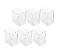 BESPORTBLE Scatola Porta Orologi Trasparente Quadrata Set 6 Pezzi Supporto Interno Protettivo, Custodia Leggera e Portatile per Esposizione e Viaggio, Organizer per Gioielli e Braccialetti